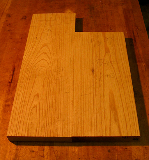 Swamp ash body blank for a custom bass