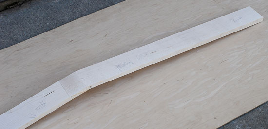 Rock maple neck blank for a 6-string bass