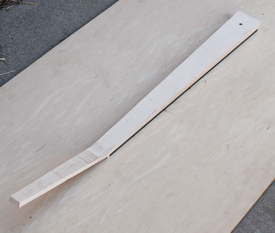 Xylem bass neck blank with ebony fretboard and rock maple core