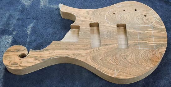 Custom bass body during the build process