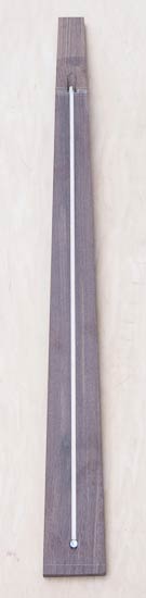 Peruvian walnut neck black with truss rod installed