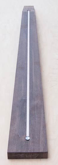 Custom bass neck blank during the build process