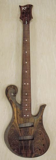 Five string custom bass build shortly before receiving oil finish