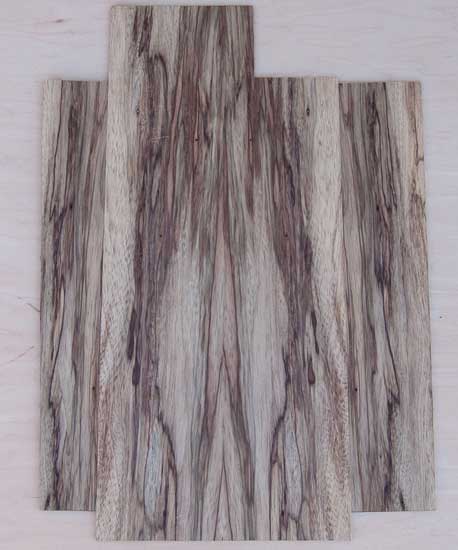 Black limba topwood for a custom bass, bookmatched