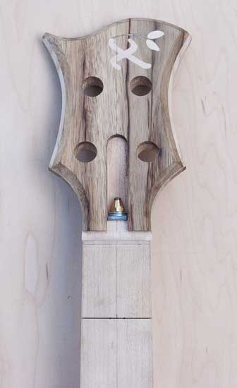 Black limba bass guitar headstock, 4 string