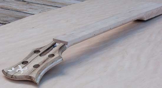 33" scale bass neck with limba side dot markers