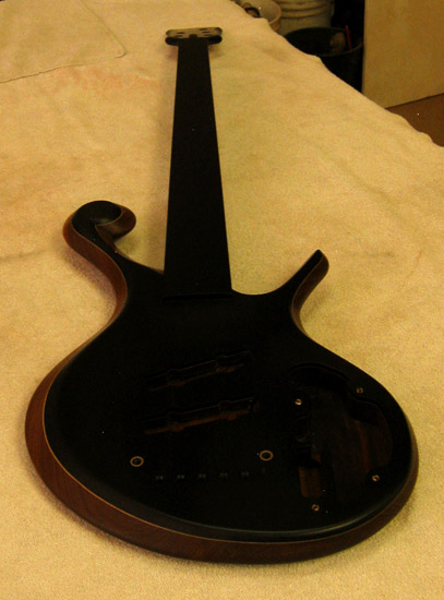 Ebony 5 string custom bass with oil finish