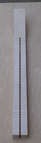 Peruvian walnut neck with ebony fingerboard, back
