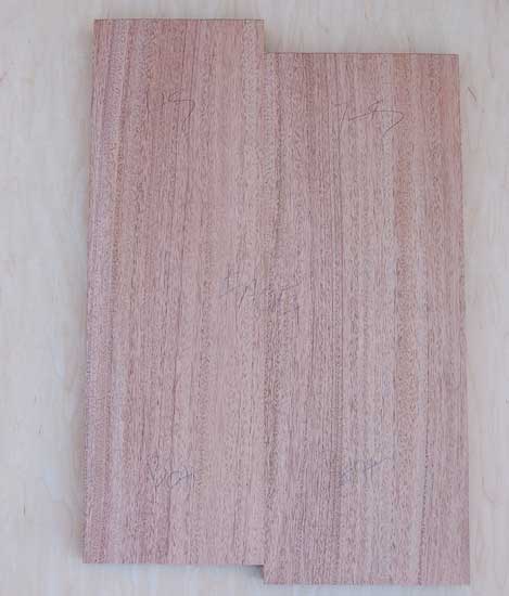 Mahogany body blank for an exotic bass guitar