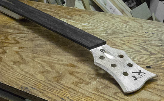 Sub-contra bass guitar headstock, 5-string