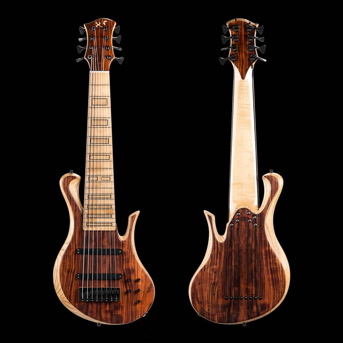 8 string custom bass with Bartolini preamp