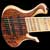Custom block inlays on an 8-string bass neck