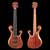 6 string fretless bass guitar with Delano pickups, Audere preamp