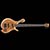 Short scale custom bass with ash body, bocote top, front