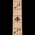 Fretboard inlay of bocote keys and purpleheart logo