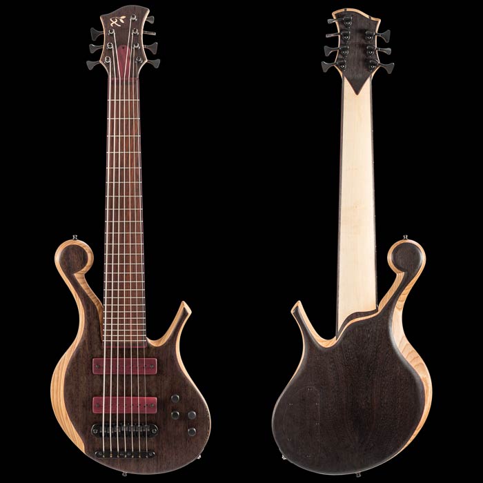 7 string custom bass, Nordstrand Big Singles pickups