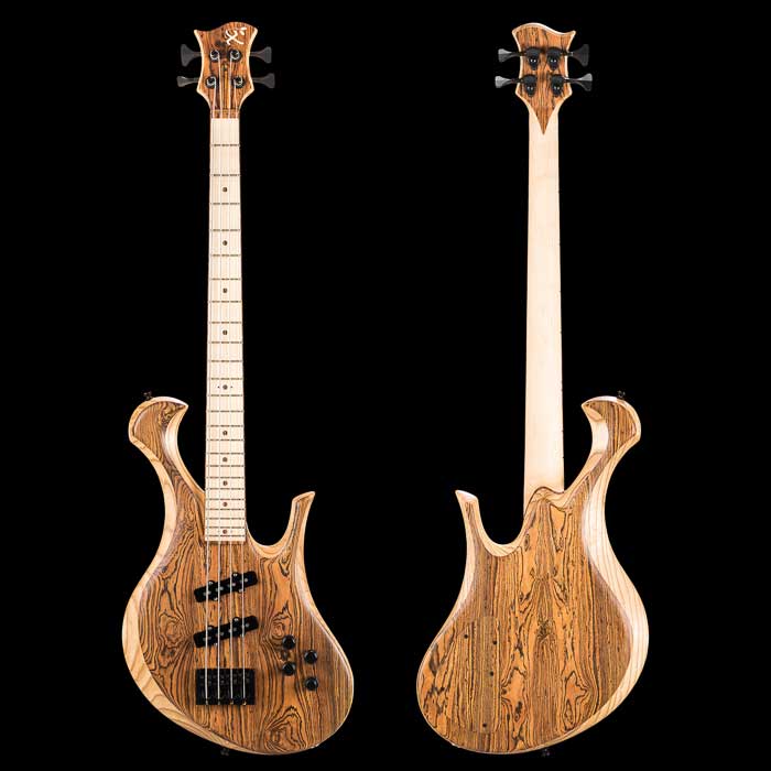 Short scale bass guitar with Aguilar pickups, OBP-3 pramp