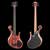Bloodwood and ebony custom bass with EMG pickups