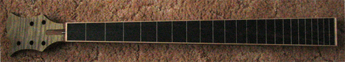 The custom bass neck with headstock