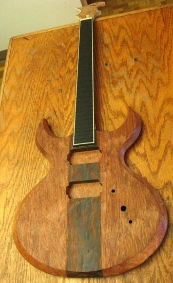 Another full view of the guitar from a lower angle