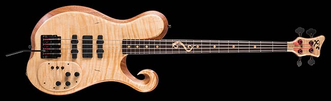 Custom bass w/ Kahler tremolo, unique shape
