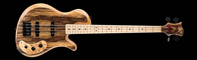 Single-cut bass guitar w/ Ash body, maple neck