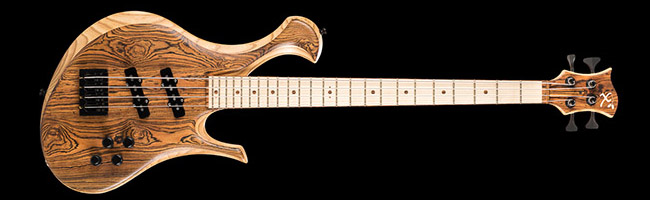 Ash custom bass with Aguilar pickups, bocote tops