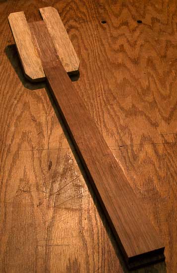 Custom guitar neck made of Peruvian walnut
