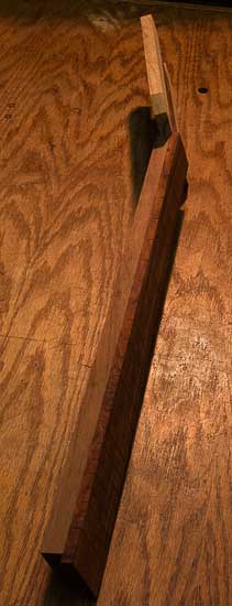 Guitar neck with cocobolo fretboard, walnut core