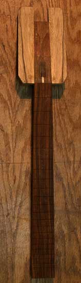 Walnut/cocobolo neck blank for a custom guitar
