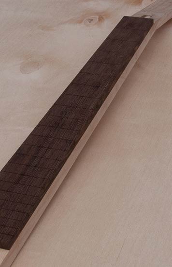 Wenge fingerboard on a maple guitar neck, 22 frets