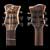 Guitar headstock with Black Tusq nut, Xylem logo inlay