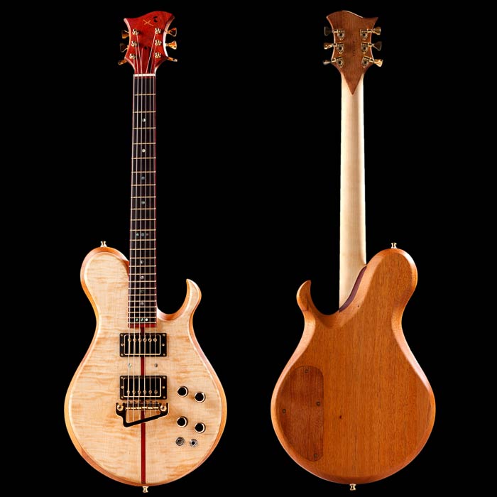 Xylem single cut guitar with flamed maple top