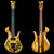 Custom guitar with stabilized colored buckeye burl top